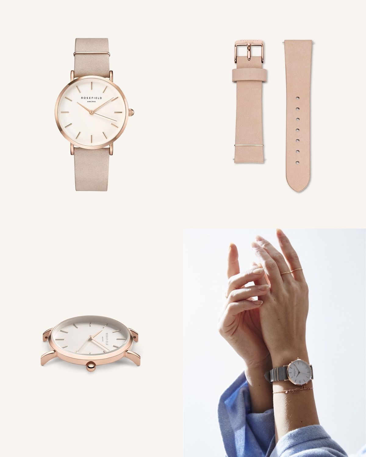 ROSEFIELD ローズフィールド The West Village Soft Pink Rose gold