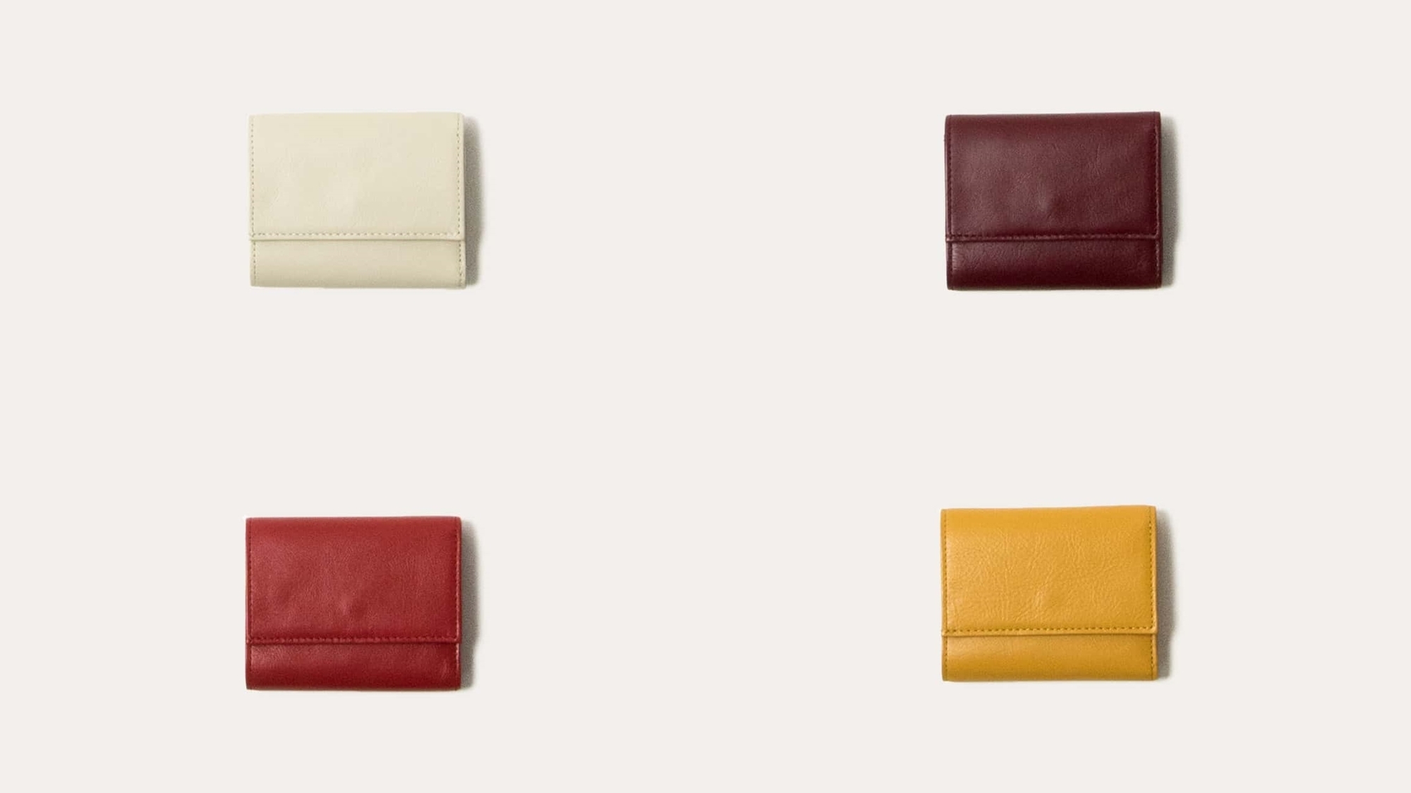 三つ折り財布 レディースカラー Business Leather Factory（ビジネスレザーファクトリー）