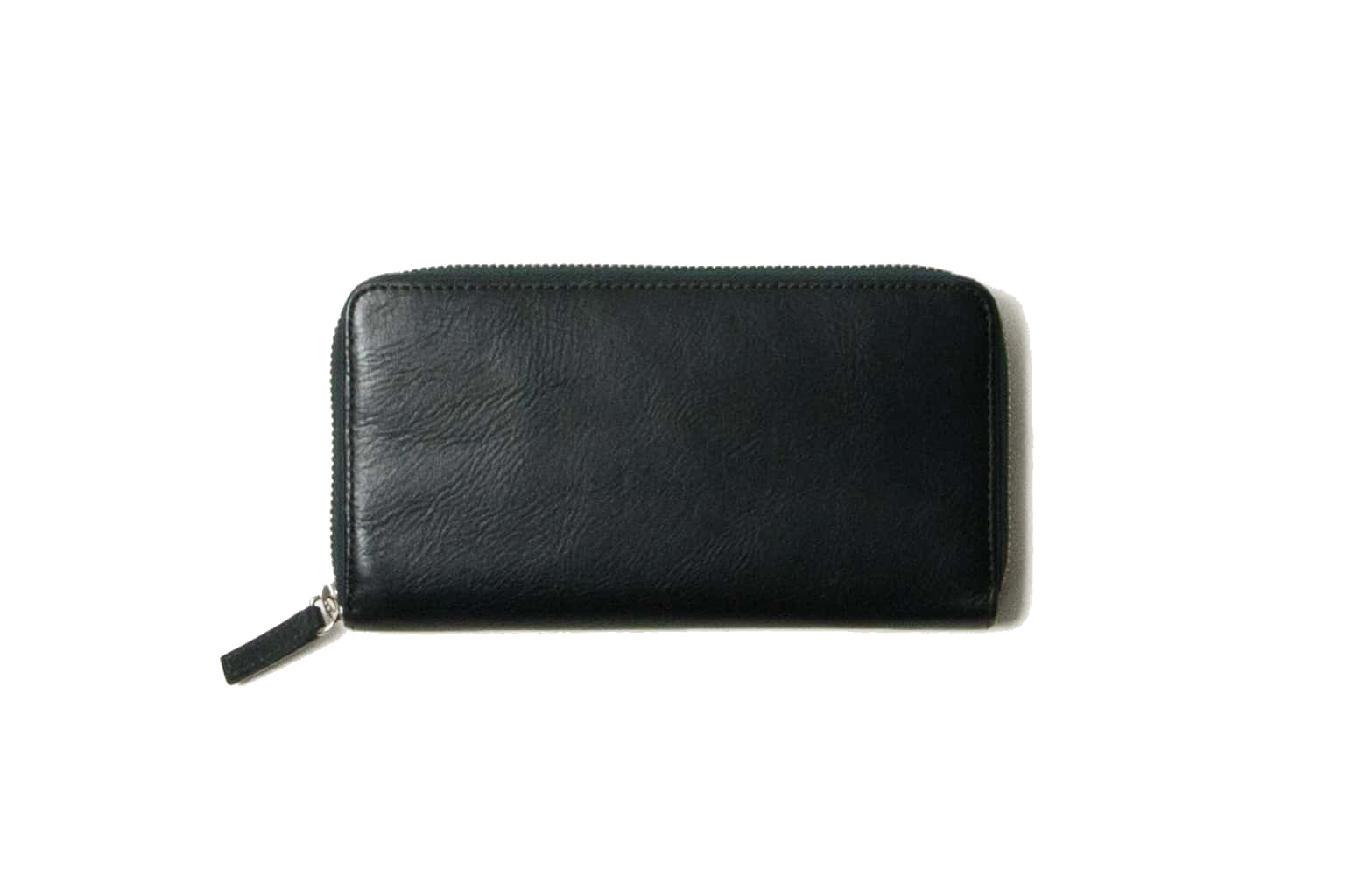ブラックグリーン Business Leather Factory（ビジネスレザーファクトリー） 長財布（ラウンドファスナー）