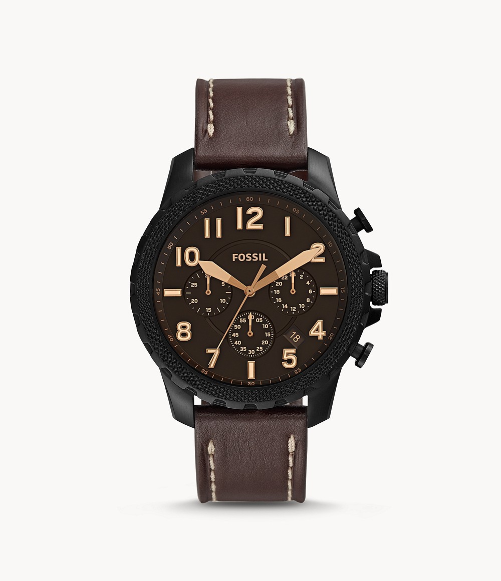 BOWMAN クロノグラフ ブラウン レザーウォッチ FS5601_main FOSSIL フォッシル メンズ腕時計
