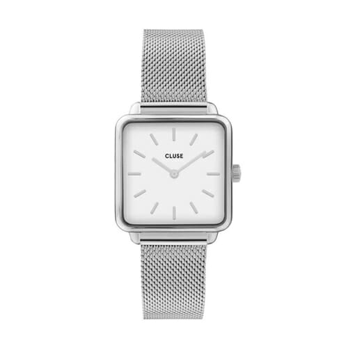 ラ・テトラゴン シルバー メッシュ ホワイト 28.5mm - CW0101207003 CLUSE クルース レディース腕時計