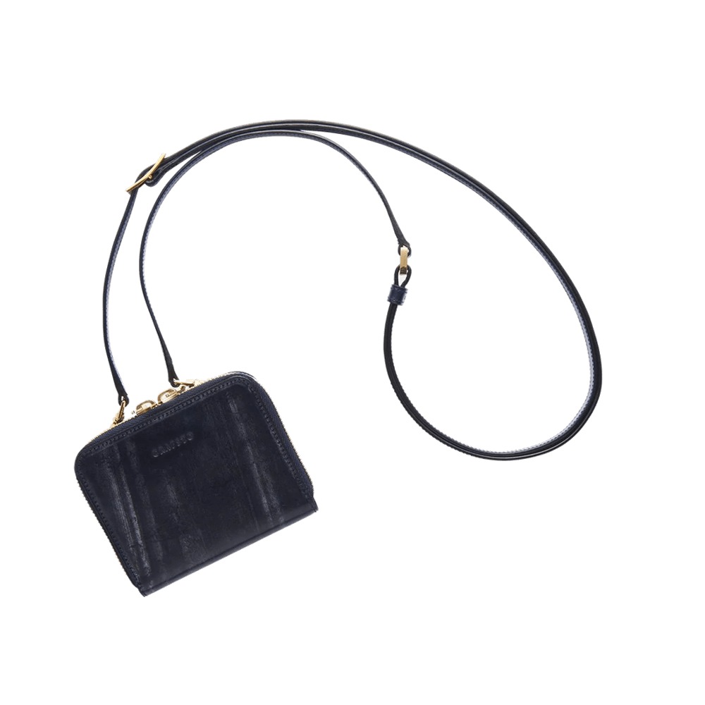 BRIDLE LEATHER ブライドルレザー ネックウォレット（ブラック）crafsto（クラフスト）