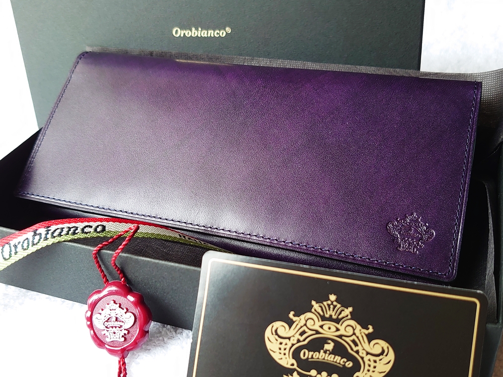 Orobianco（オロビアンコ）ファスナー付き長財布（品番：ORS－012608）ブラック 新品ケース取り出し