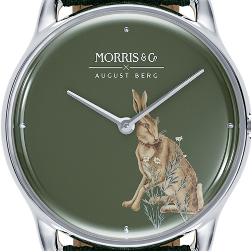 Morris & Co. Crimson シルバー Forest Hare グリーンペルロン ダイアルデザイン August Berg（オーガストバーグ）