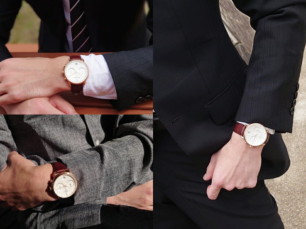 ビジネス腕時計 ビジネスマン スーツ カジュアルシャツ Nordgreen ノードグリーン Pioneer パイオニア 着用2 カスタムファッションマガジン
