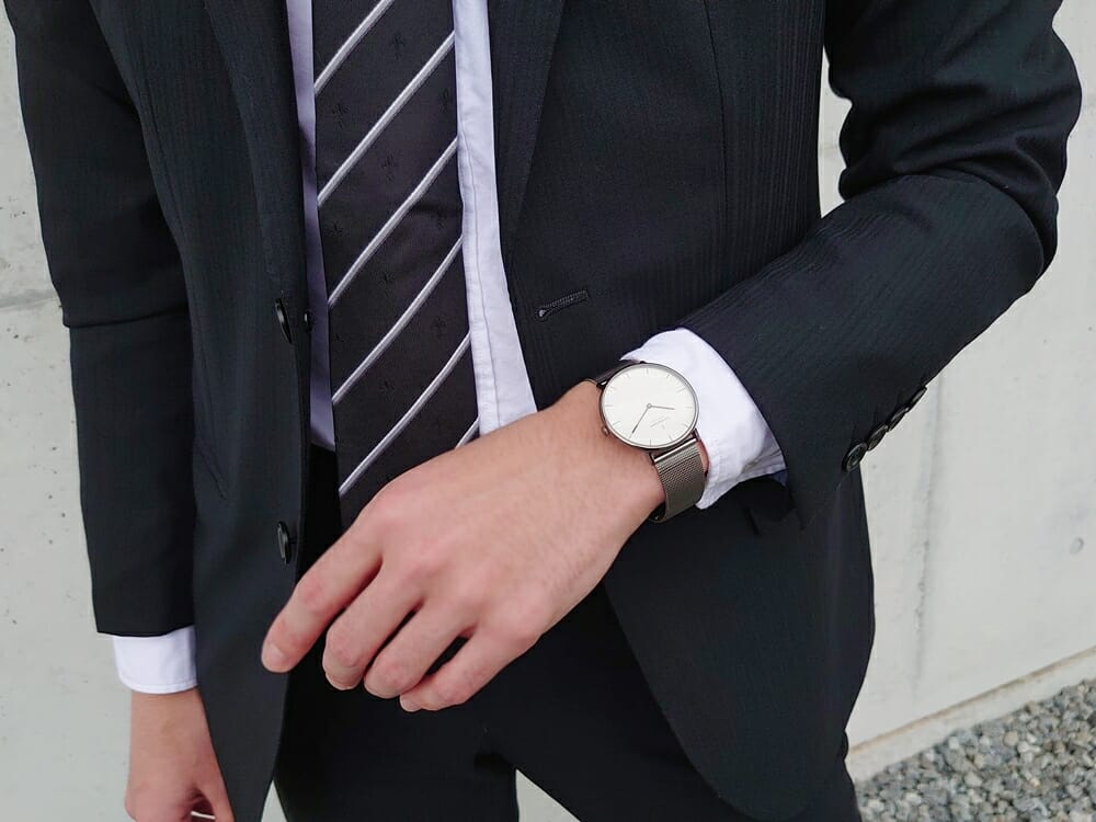 ビジネス腕時計 ビジネスマン スーツ Nordgreen ノードグリーン Native ネイティブ 着用 カスタムファッションマガジン