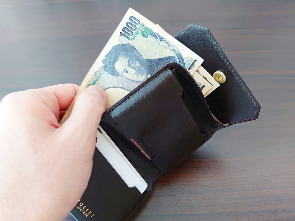 LIFE POCKET（ライフポケット）MiniWallet3 ミニウォレット3 espresso エスプレッソ 使い勝手 札入れ6