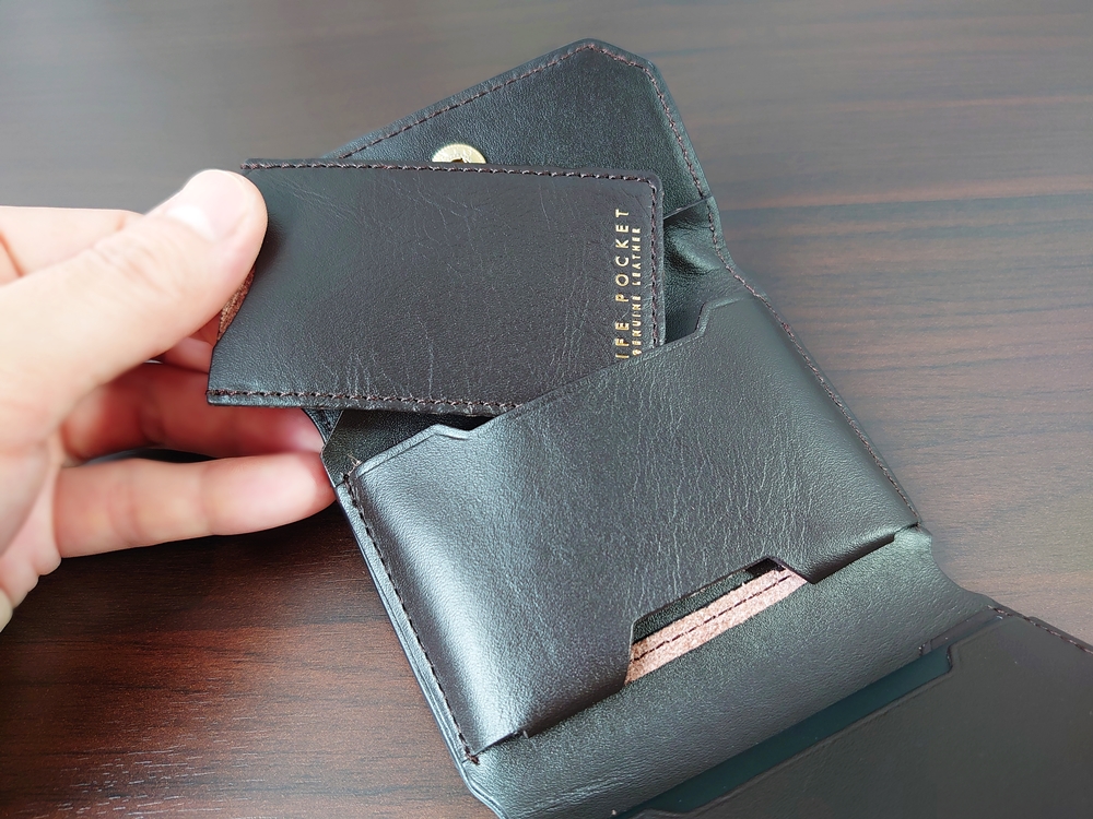 LIFE POCKET（ライフポケット）MiniWallet3 ミニウォレット3 espresso エスプレッソ 付属品 マルチレザースリーブ