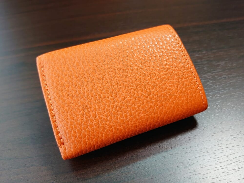 三つ折り財布 ST-909 イタリア製シュリンクレザー スキミング防止機能付 ミニ財布（オレンジ）MURA（ムラ）財布デザイン2