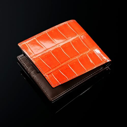 クロコダイル・バトルシップ 二つ折り財布 ファイヤーオレンジ COCOMEISTER（ココマイスター）
