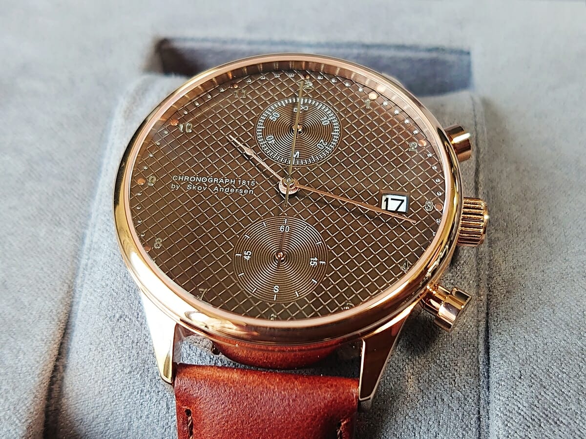 About Vintage アバウトヴィンテージ 1815 Seasar Chronograph タートル柄 ブラウンダイアル2