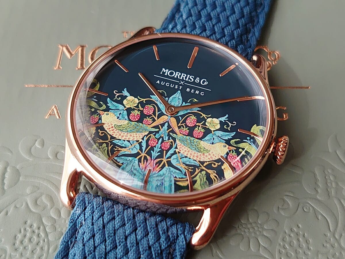 Morris & Co. モリス＆コー Strawberry Thief いちご泥棒 38mm August Berg オーガストバーグ ダイアルデザイン1