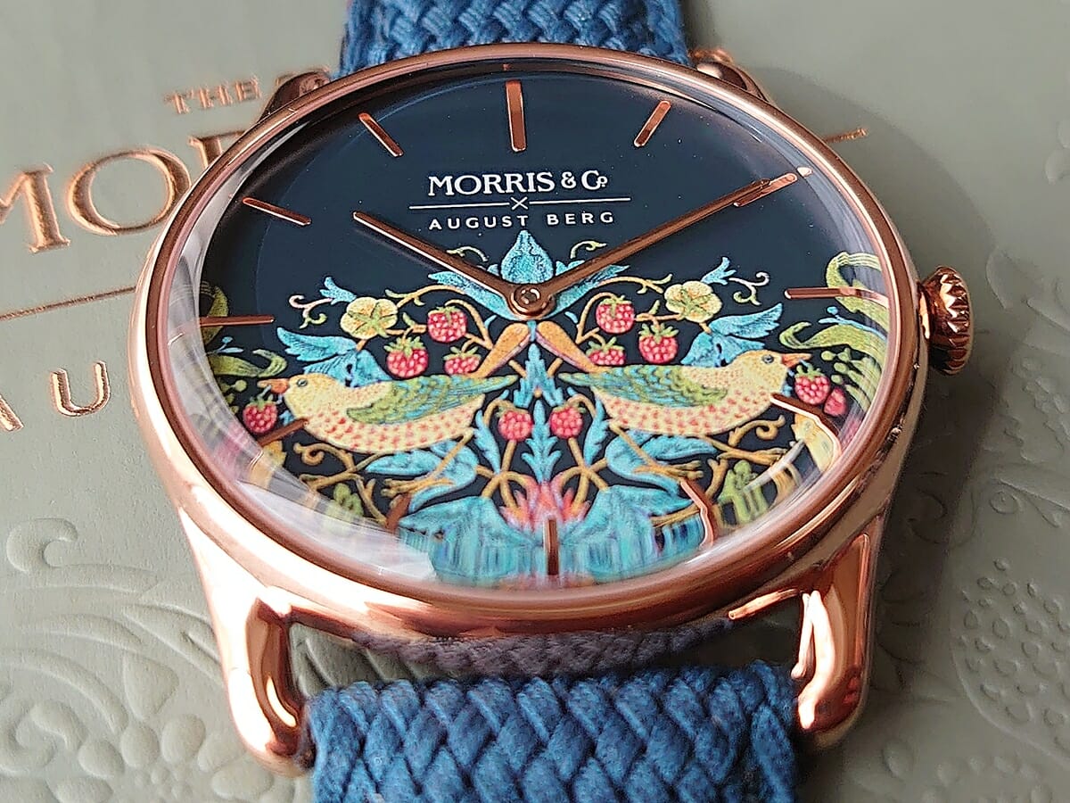 Morris & Co. モリス＆コー Strawberry Thief いちご泥棒 38mm August Berg オーガストバーグ ダイアルデザイン3