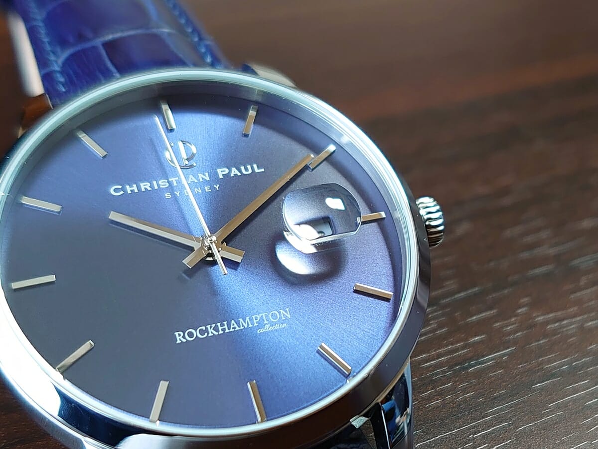 Rockhampton ロックハンプトン RH06NVCSV サンレイネイビー 40mm メンズ Christian Paul クリスチャンポール 腕時計レビュー サイクロップレンズ 1