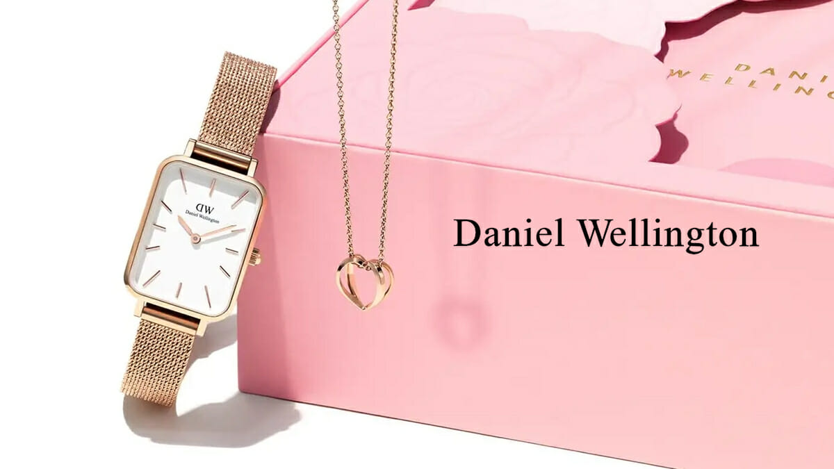 Daniel Wellington ダニエルウェリントン 女性へのギフトセット 人気コレクション QUADRO MELROSE + ELAN LE COEUR NECKLACE