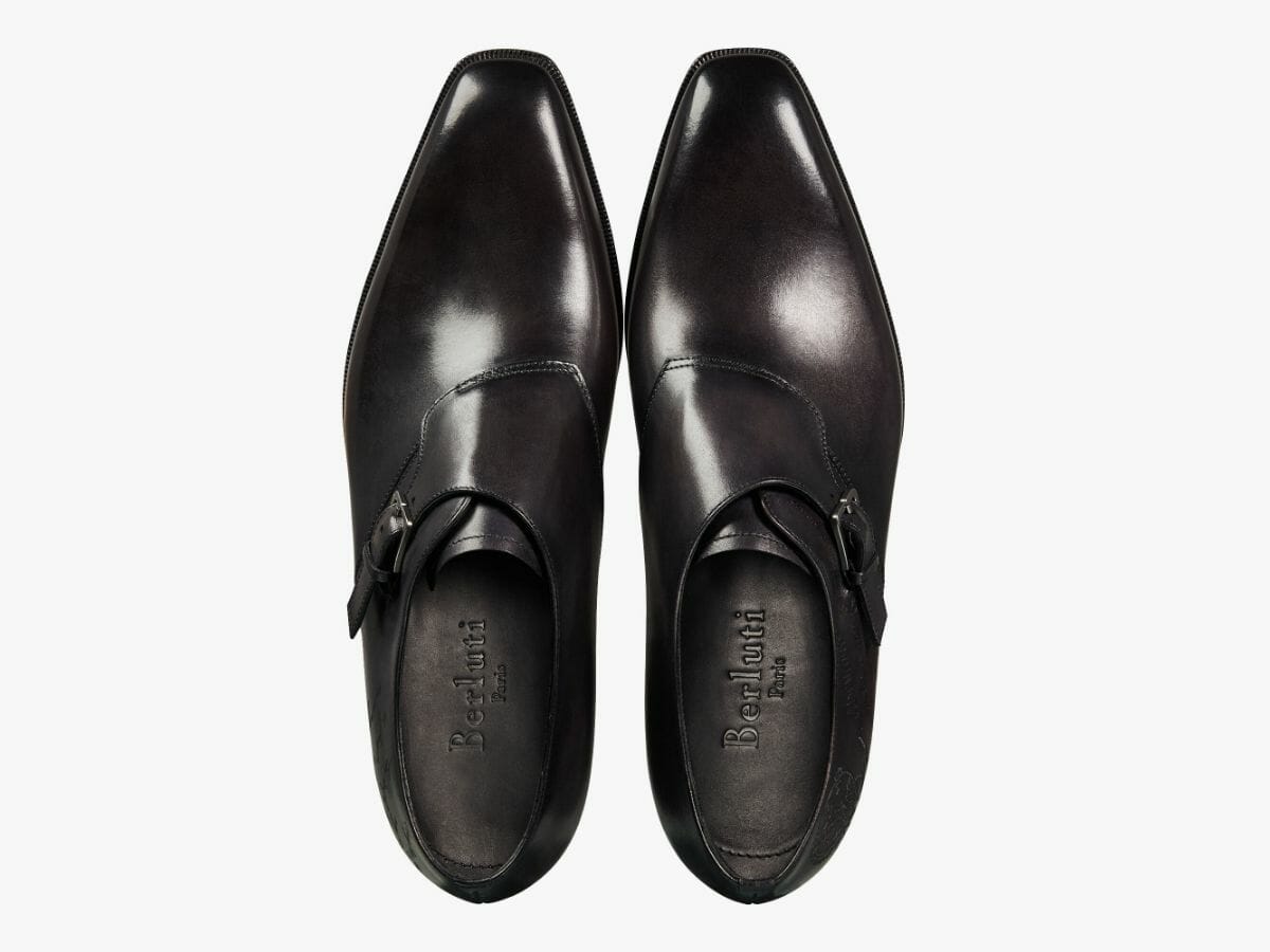 Berluti(ベルルッティ) スカーズ デムジュール スクリットカーフレザー バックルシューズ DEEP BLACK