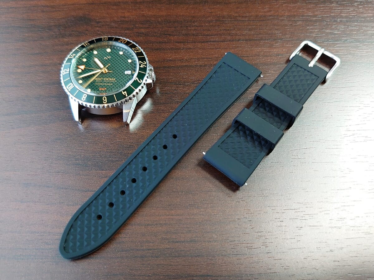 1954 GMT GREEN TURTLE グリーンタートル About Vintage アバウトヴィンテージ 替えベルト BLACKシリコン 質感9