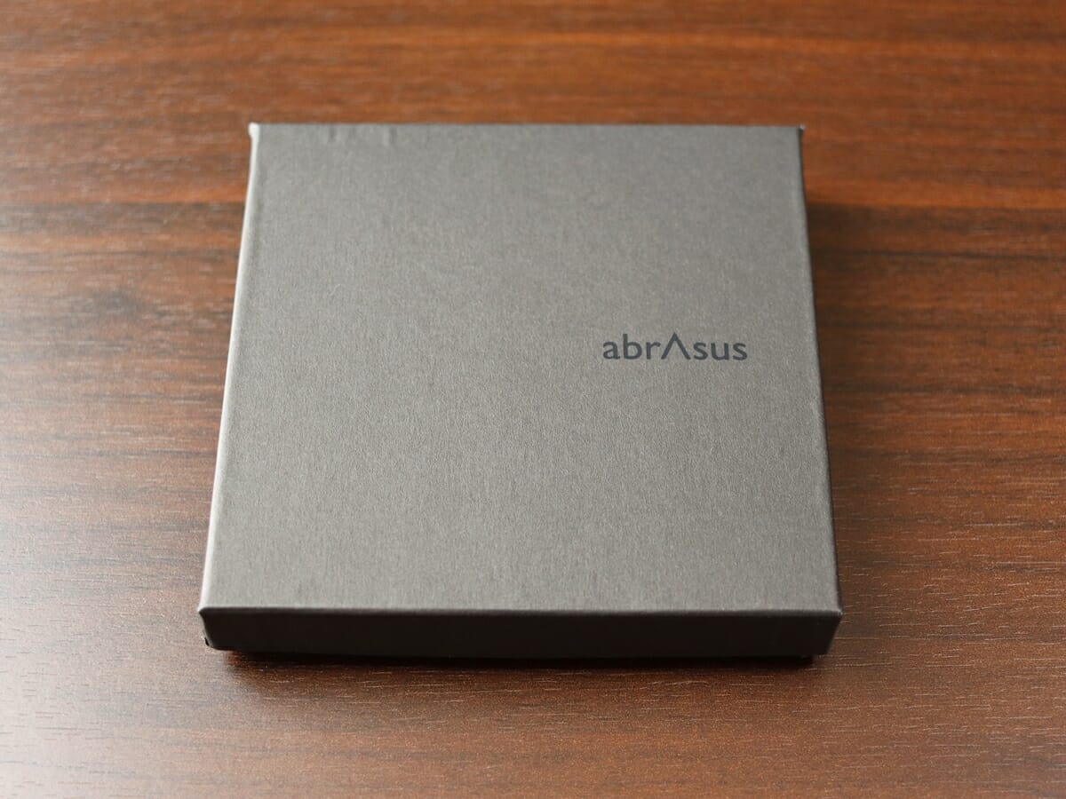 薄い財布 abrAsus アブラサス SUPERCLASSIC スーパークラシック 薄型二つ折り財布 メンズ パッケージング 化粧箱4
