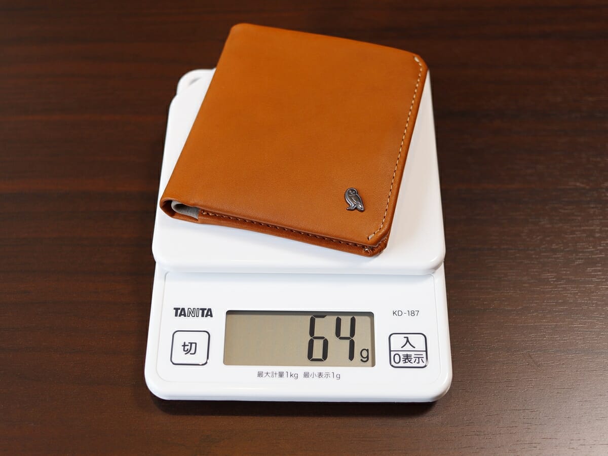 Coin Wallet（コインウォレット）小銭入れ付き薄型二つ折り財布 bellroy（ベルロイ）財布レビュー 重さ