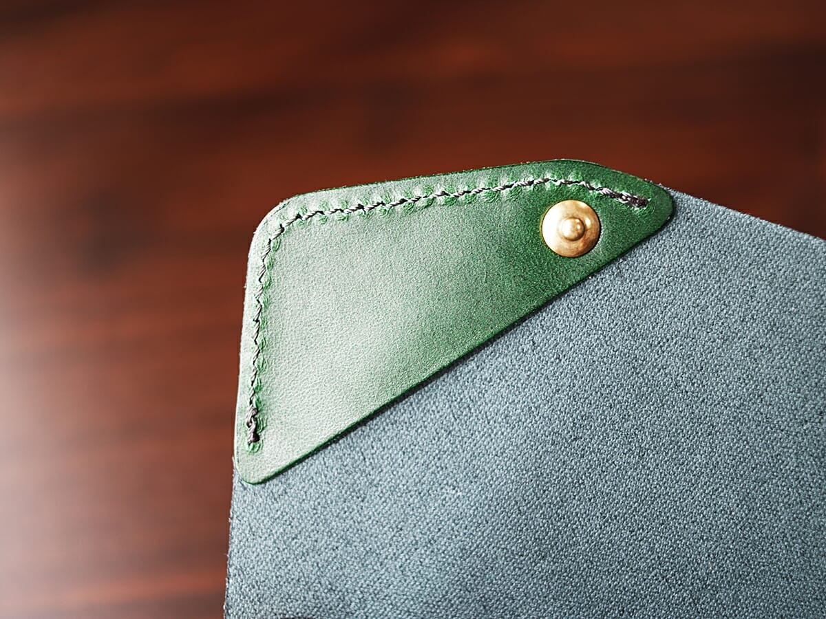 小さく薄い財布Saku ver.2 ノブレッサカーフ グリーン noblessacalf-green moku（モク）内装 収納部 ブッテーロ カード入れ 小銭入れ3