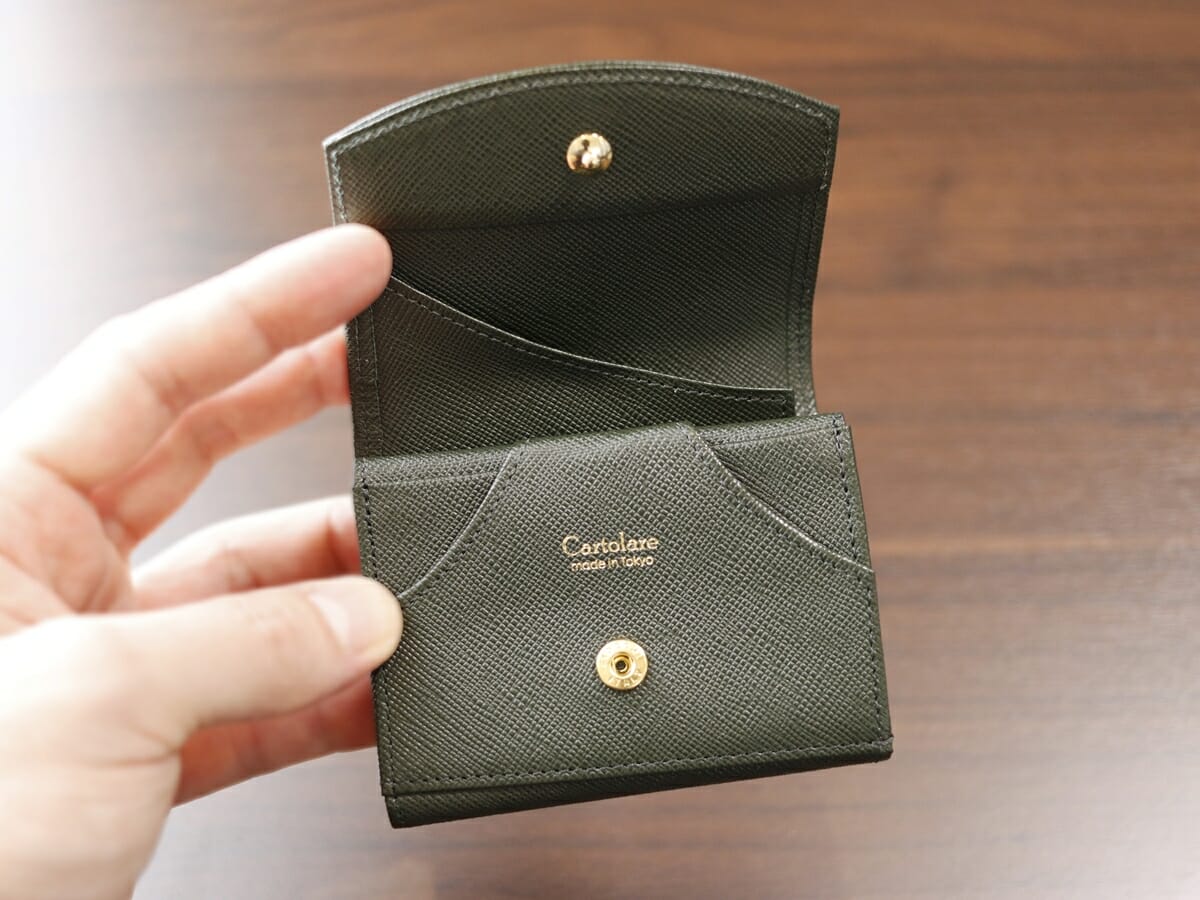 ハンモックウォレット コンパクト メンズ Cartolare カルトラーレ 財布レビュー 内装デザイン2