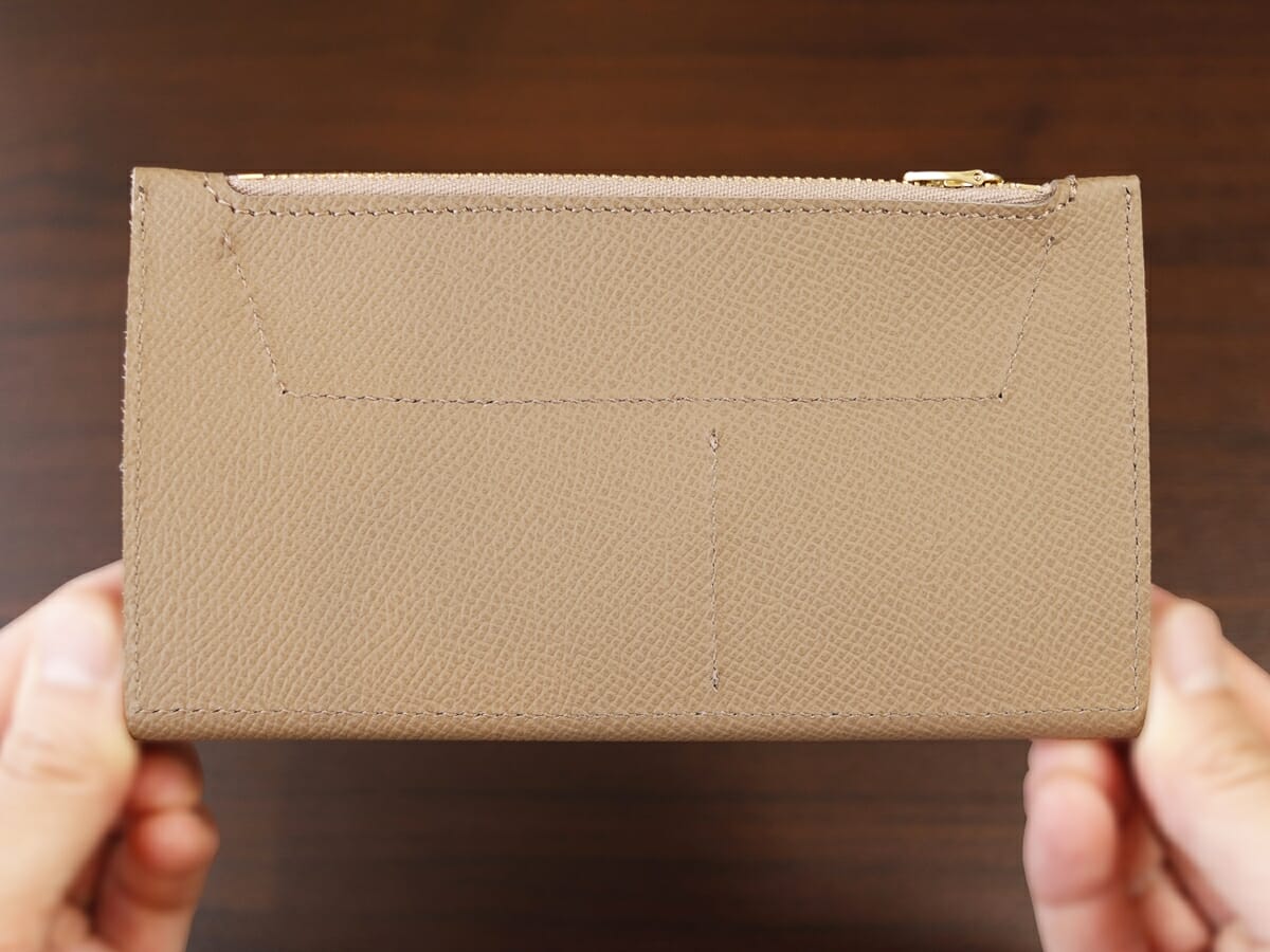 小さく薄い長財布Uno（ウーノ）moku モク もく ノブレッサカーフ 財布レビュー 外装デザイン2