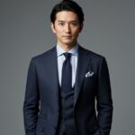 オーダースーツを着用している男性