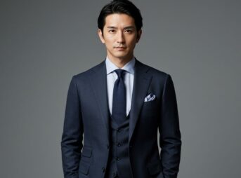 オーダースーツを着用している男性