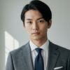 チェックのビジネススーツを着用している男性