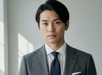 チェックのビジネススーツを着用している男性
