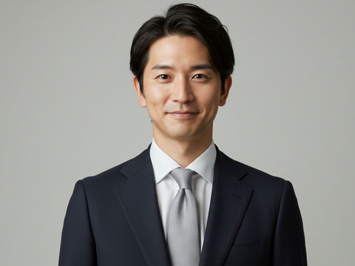 結婚式 ネイビースーツ 白シャツ シルバーネクタイ 男性