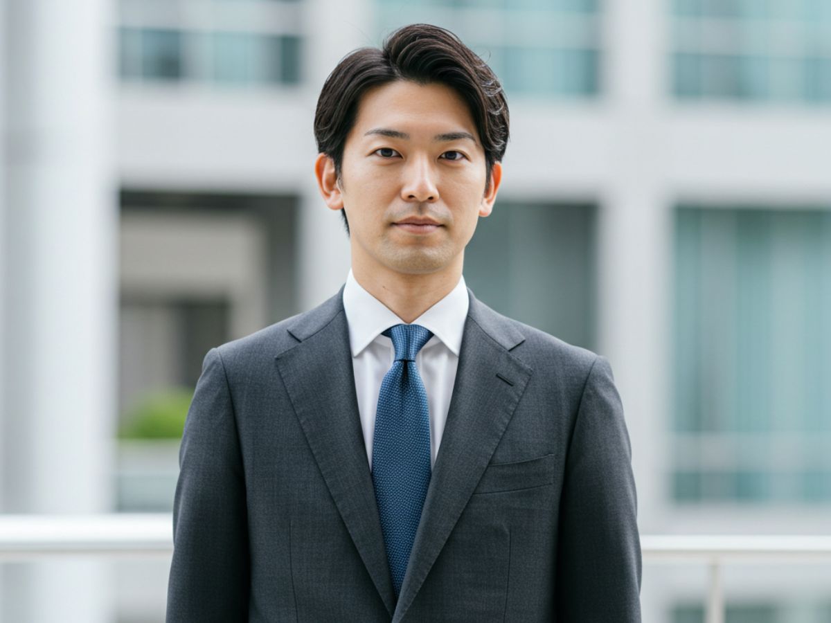 グレーのビジネススーツ 男性