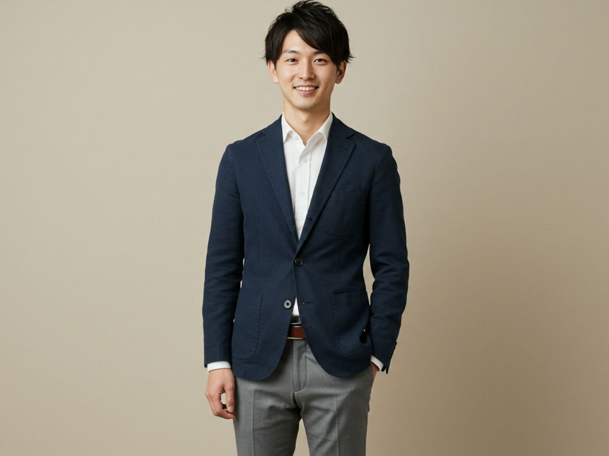 結婚式 ジャケパン ノーネクタイスタイル 男性